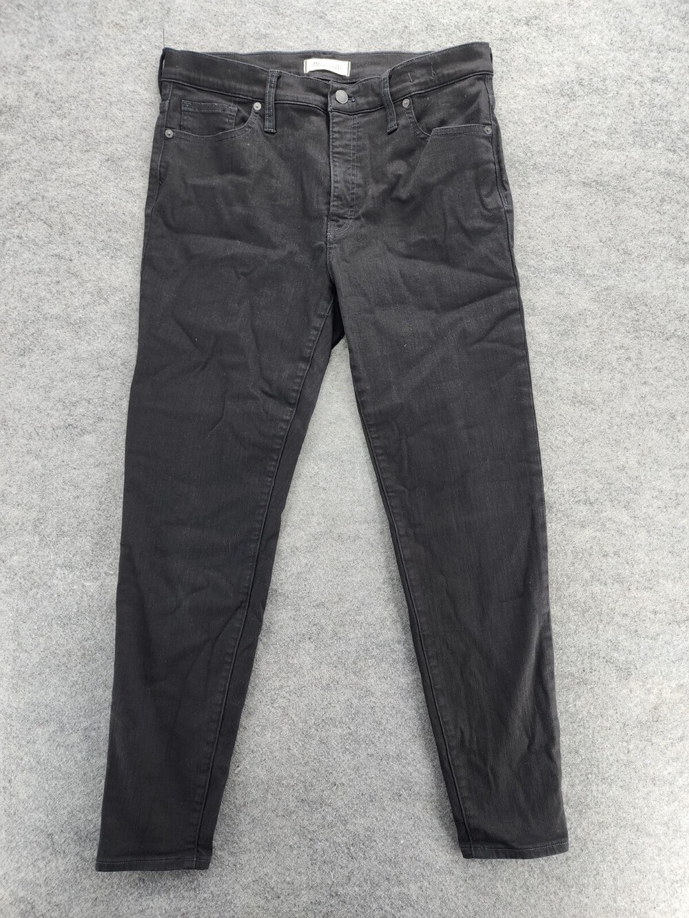 Madewell Jeans Womens 32 Skinny Leg Black Denim Mid Rise